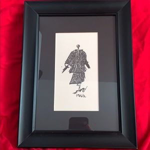 1960 drawing of women’s couture (reprint)